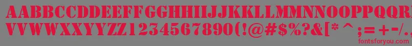 AStamperBold Font – Red Fonts on Gray Background