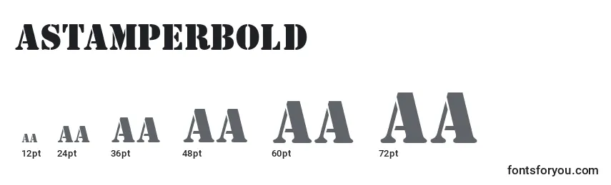 Размеры шрифта AStamperBold