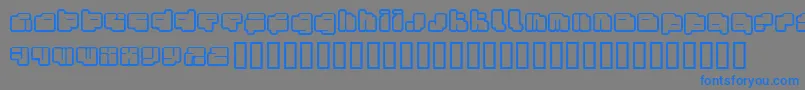 フォントFotof – 灰色の背景に青い文字