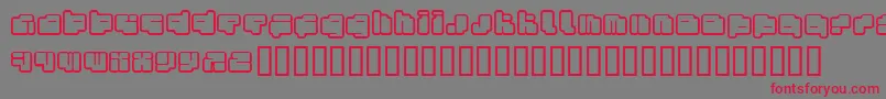 フォントFotof – 赤い文字の灰色の背景