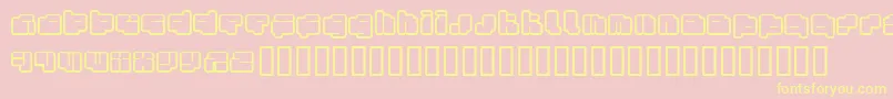 Fotof Font – Yellow Fonts on Pink Background