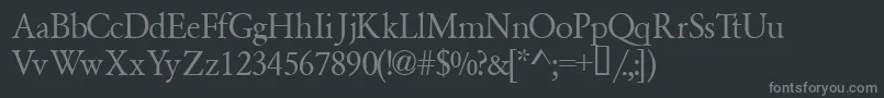 Garamondsemiexpandedssk Font – Gray Fonts on Black Background