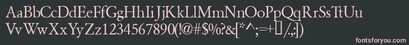 Garamondsemiexpandedssk Font – Pink Fonts on Black Background