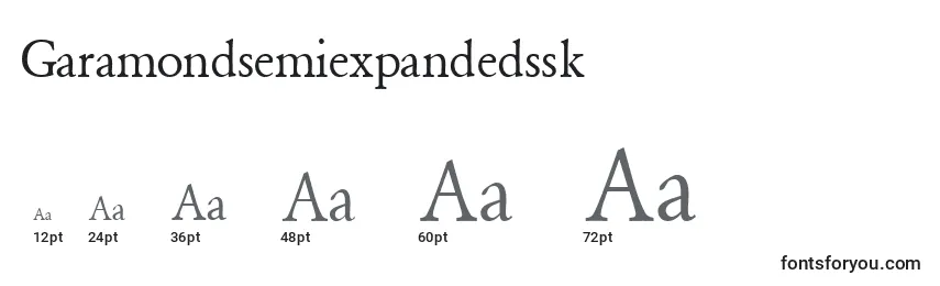 Размеры шрифта Garamondsemiexpandedssk