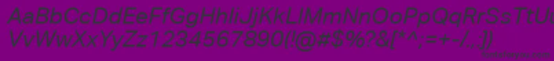 AktivgroteskcorpItalic Font – Black Fonts on Purple Background