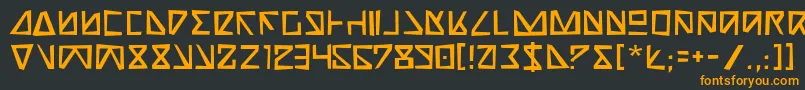 Шрифт Nickr – оранжевые шрифты на чёрном фоне