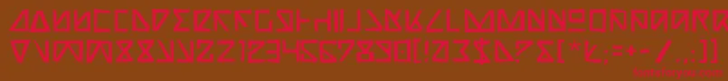 Nickr Font – Red Fonts on Brown Background