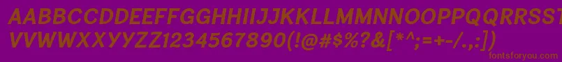 CardiganTitlingBdIt Font – Brown Fonts on Purple Background