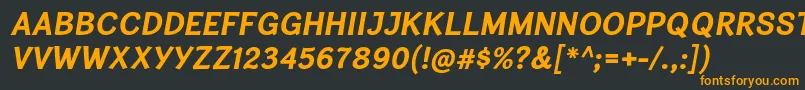 フォントCardiganTitlingBdIt – 黒い背景にオレンジの文字