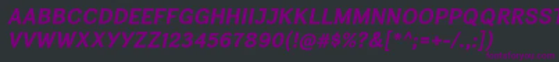 Шрифт CardiganTitlingBdIt – фиолетовые шрифты на чёрном фоне