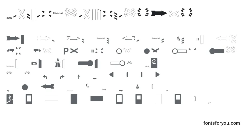Schriftart ZeichenDreihundertAlt – Alphabet, Zahlen, spezielle Symbole