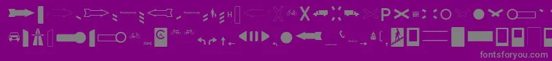 fuente ZeichenDreihundertAlt – Fuentes Grises Sobre Fondo Morado
