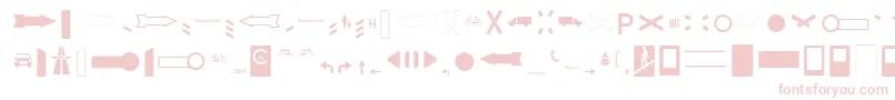 ZeichenDreihundertAlt Font – Pink Fonts on White Background