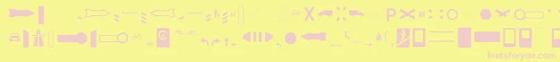 ZeichenDreihundertAlt Font – Pink Fonts on Yellow Background