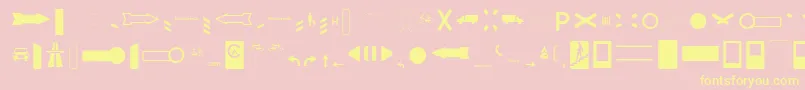 ZeichenDreihundertAlt Font – Yellow Fonts on Pink Background