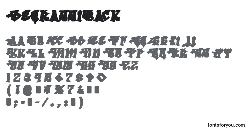 Fuente DegrassiBack - alfabeto, números, caracteres especiales