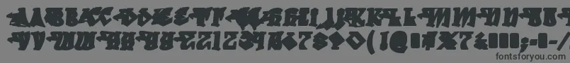 DegrassiBack-Schriftart – Schwarze Schriften auf grauem Hintergrund