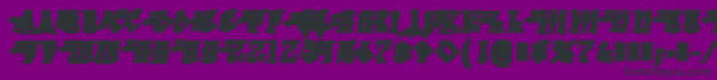 DegrassiBack-fontti – mustat fontit violetilla taustalla