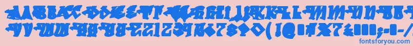 fuente DegrassiBack – Fuentes Azules Sobre Fondo Rosa