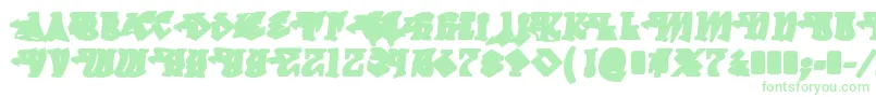 DegrassiBack Font – Green Fonts on White Background