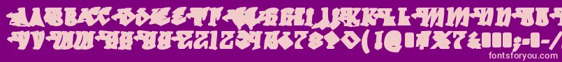 fuente DegrassiBack – Fuentes Rosadas Sobre Fondo Morado