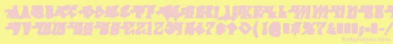 DegrassiBack Font – Pink Fonts on Yellow Background