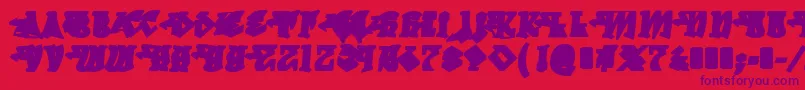 DegrassiBack Font – Purple Fonts on Red Background