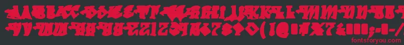 DegrassiBack Font – Red Fonts on Black Background