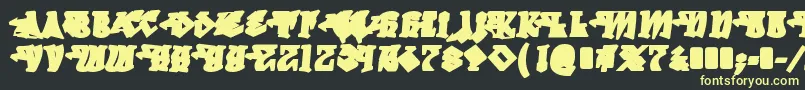 DegrassiBack Font – Yellow Fonts on Black Background
