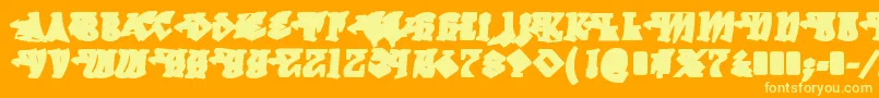 DegrassiBack Font – Yellow Fonts on Orange Background