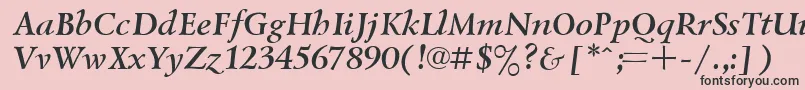 UkrainianlazurskiBolditalic Font – Black Fonts on Pink Background