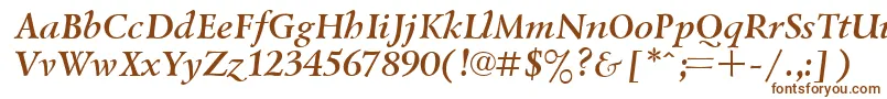 UkrainianlazurskiBolditalic Font – Brown Fonts on White Background