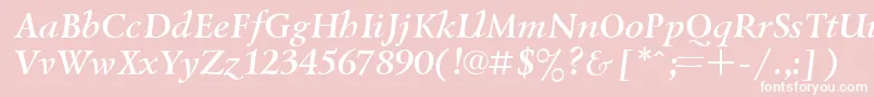 UkrainianlazurskiBolditalic Font – White Fonts on Pink Background
