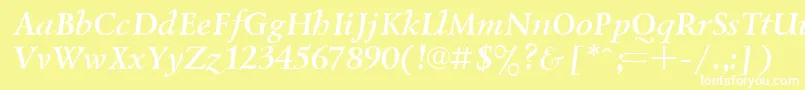 UkrainianlazurskiBolditalic Font – White Fonts on Yellow Background