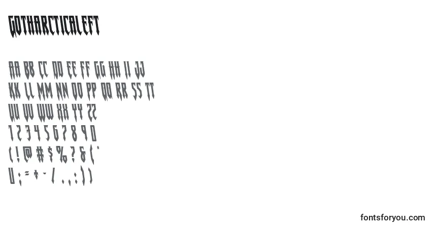 Шрифт Gotharcticaleft – алфавит, цифры, специальные символы