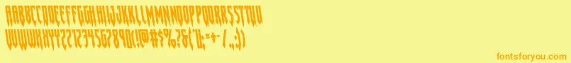 Gotharcticaleft-Schriftart – Orangefarbene Schriften auf gelbem Hintergrund