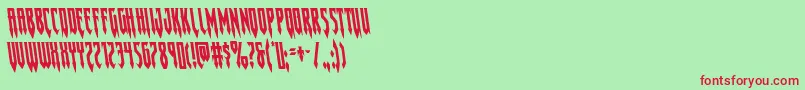 Gotharcticaleft Font – Red Fonts on Green Background