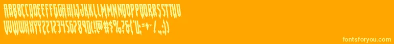 Gotharcticaleft Font – Yellow Fonts on Orange Background