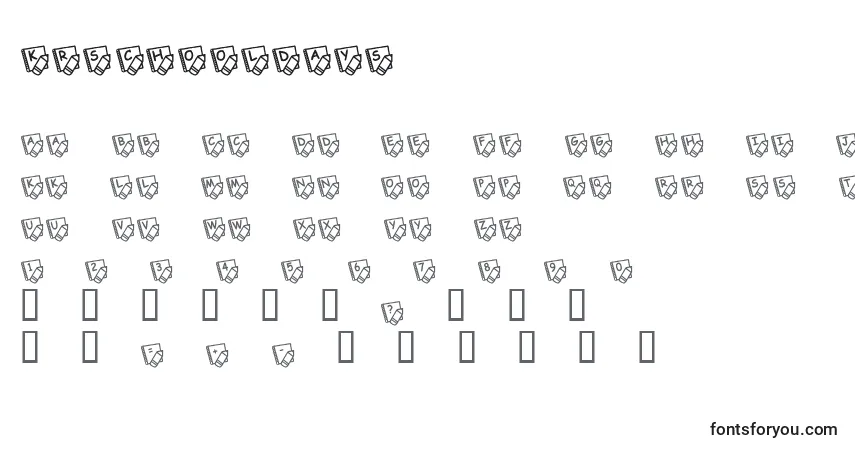 KrSchoolDays Font – alphabet, numbers, special characters