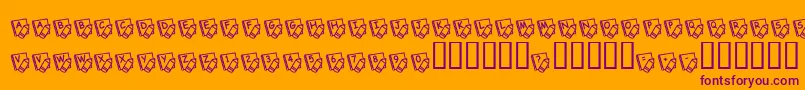 KrSchoolDays-Schriftart – Violette Schriften auf orangefarbenem Hintergrund