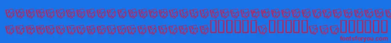 フォントKrSchoolDays – 赤い文字の青い背景