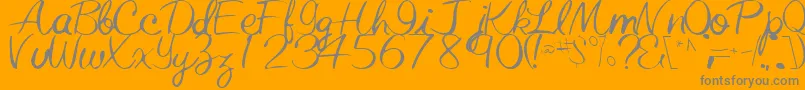 ElasticRegularTtstd-Schriftart – Graue Schriften auf orangefarbenem Hintergrund