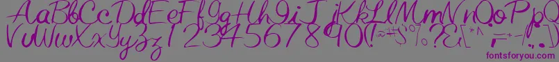 ElasticRegularTtstd Font – Purple Fonts on Gray Background