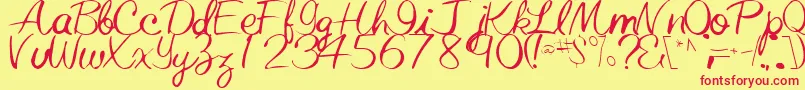 ElasticRegularTtstd Font – Red Fonts on Yellow Background