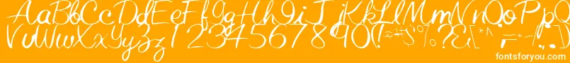 ElasticRegularTtstd Font – White Fonts on Orange Background