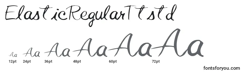 ElasticRegularTtstd Font Sizes