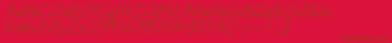 En savoir plus sur la police Jandasnickerdoodleserifitalic Police Jandasnickerdoodleserifitalic – polices brunes sur fond rouge