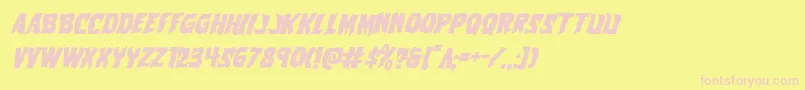 Vorvolakaital Font – Pink Fonts on Yellow Background