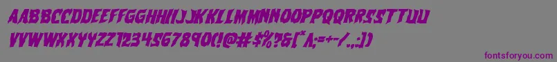 Шрифт Vorvolakaital – фиолетовые шрифты на сером фоне