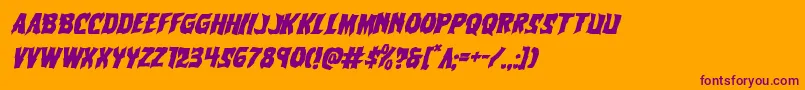 Шрифт Vorvolakaital – фиолетовые шрифты на оранжевом фоне